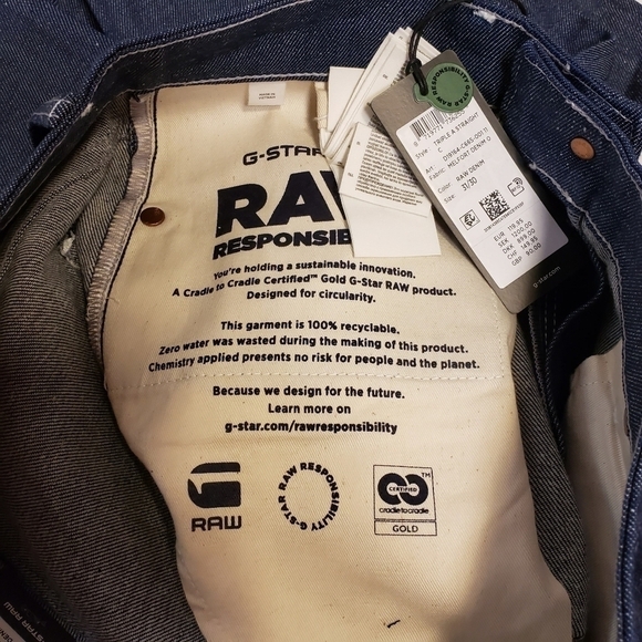 G-Star Raw 1 Triple A Straight Leg Button Fly Jeans NWT 31 x 30 - Picture 4 of 10
